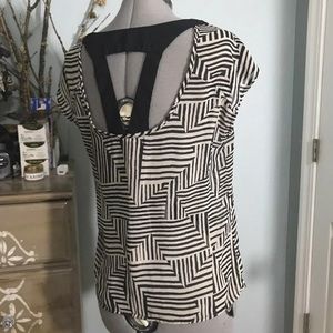 Keyhole Back Chiffon Loose Blouse Top